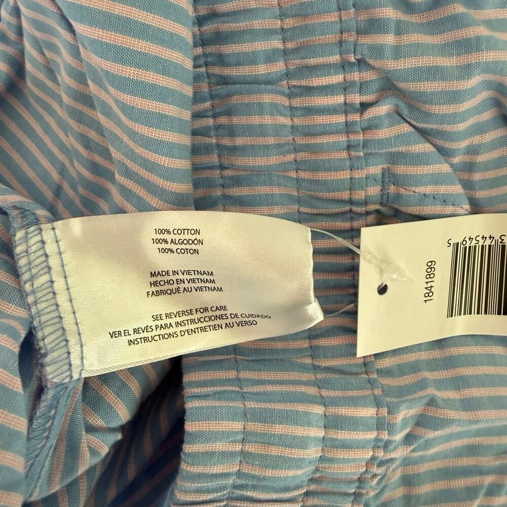 Gap Blue Pink Stripe Pajama Pants | Cotton Sleep Lounge Pants | Size XL | NWT - Picture 6 of 10